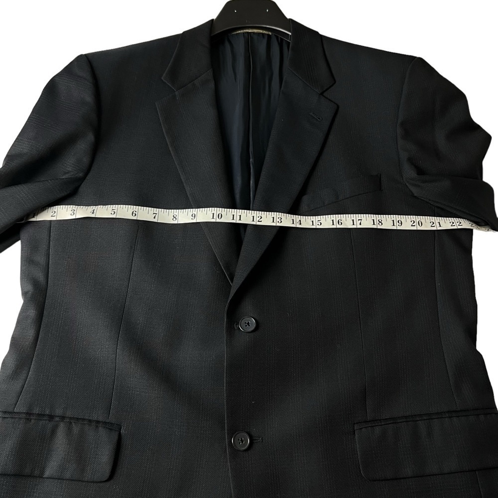 Joseph Abboud Windowpane Suit Blazer Men's Jacket 100% WOOL 2 Button SZ 42R W36 - Picture 7 of 12